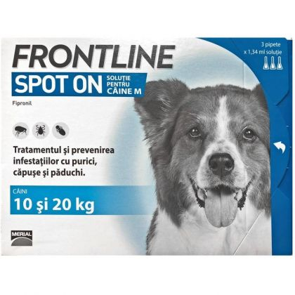 Promotii caini - Pipeta antiparazitara Frontline pentru caini intre 10-20 kg (1 pipeta )