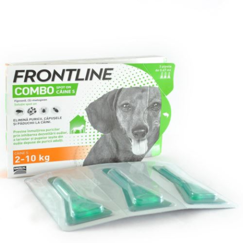 Farmacie veterinara - PIPETE ANTIPARAZITARE PURICI, CAPUSE, FRONTLINE COMBO 2-10kg/ CUTIE*3 PIP