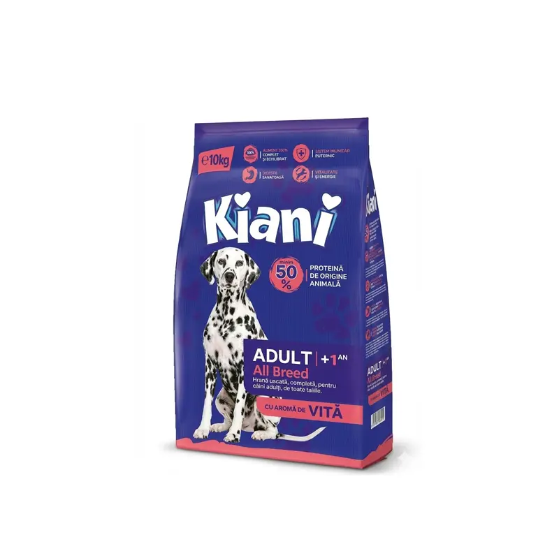 Hrana Uscata Caine Adult - Hrană uscată câini, Kiani, vită, 10kg