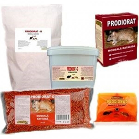Raticide - PRODIORAT G 10KG | Momeală Raticidă pe Bază de Grâu cu Bromadiolonă 0,005%