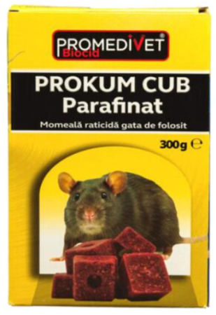 Otrava pentru șobolani și șoareci Prokum Cuburi Parafinate 300 g [1]
