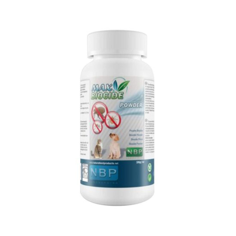 Farmacie veterinara - PUDRA ANTIPARAZITARA PURICI, CAPUSE, TANTARI, CU GERANIOL MAX BIOCIDE 100 G