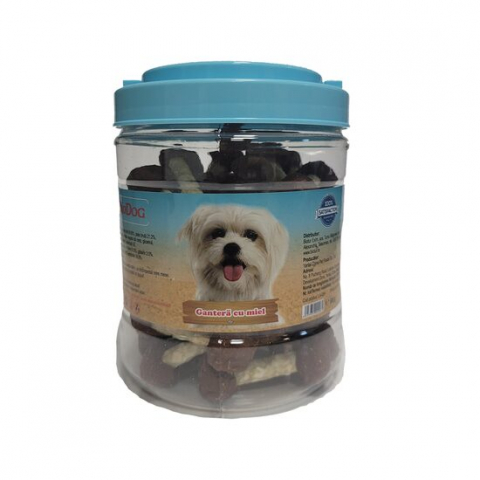 Recompense caini - RECOMPENSE PENTRU CAINI BIODOG SNACK GANTERA CU MIEL 500GR