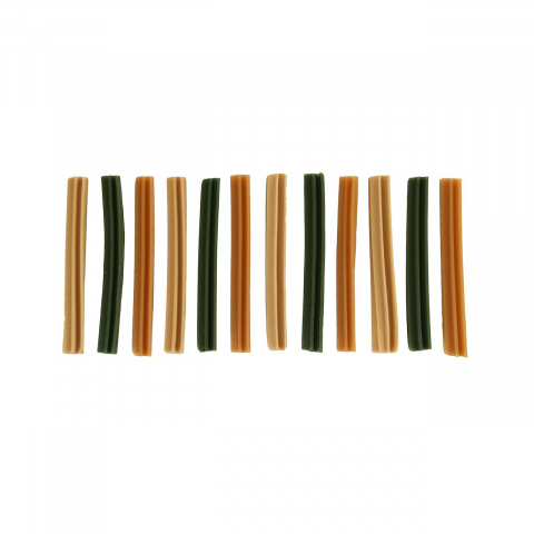 Recompense caini - RECOMPENSE PENTRU CAINI FLAMINGO VEGGIE STICKS ROD 12CM MIX DISPLAY (12 BUC/PLIC) 192 BUC/SET