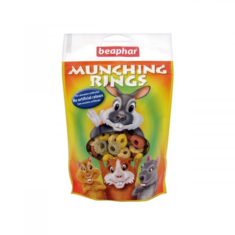Hrana porcusori de Guineea - RECOMPENSE PENTRU ROZATOARE SNACK MUNCHING RINGS BEAPHAR 75G