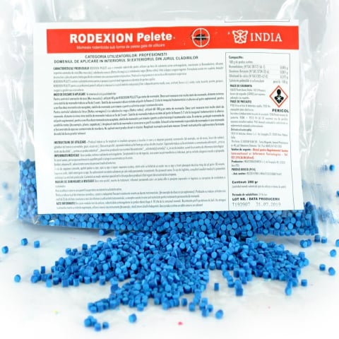 Raticide - RODEXION MICROPELETE ALBASTRU – 25KG | Momeală Profesională Antirozăatoare pentru Șobolani și Șoareci