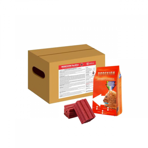 Raticide - RODEXION PARAFINA (25x200g) – 5KG | Momeală Cerată Profesională pentru Combaterea Șobolanilor și Șoarecilor
