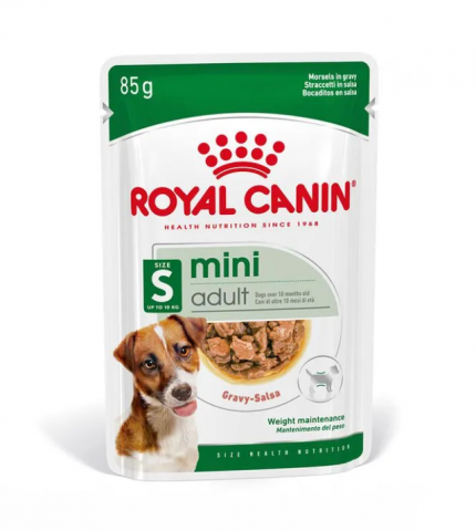 Plicuri caini - Royal Canin Mini Adult hrana umeda caine (in sos), 85 g