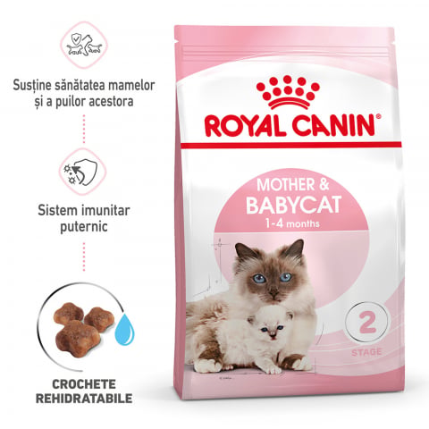 Hrana Uscata Pisici Junior - Hrană uscată pentru pui de pisici, Royal Canin Mother & Baby Cat 2 KG
