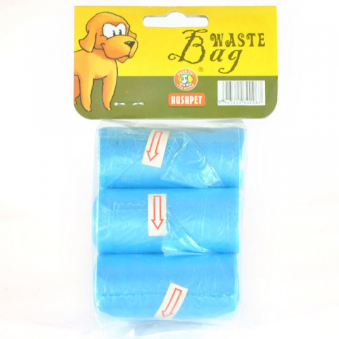 Diverse - SACI IGIENICI COLECTORI PENTRU CANI ALBASTRI HUSHPET 3x20 BUC/SET