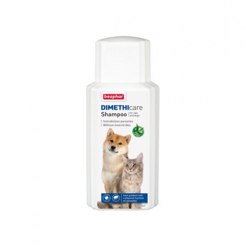 Antiparazitare externe pisici - SAMPON ANTIPARAZITAR DIMETHIcare, PENTRU CAINI SI PISICI, 200ml