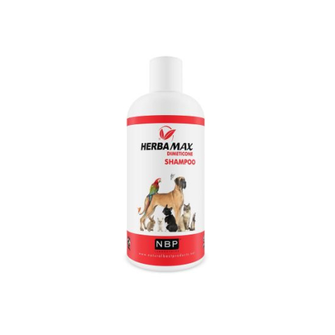 Caini - SAMPON ANTIPARAZITAR (PURICI, CAPUSE, TANTARI) CU DIMETICONA MAX HERBA, PENTRU CAINI, 200 ML