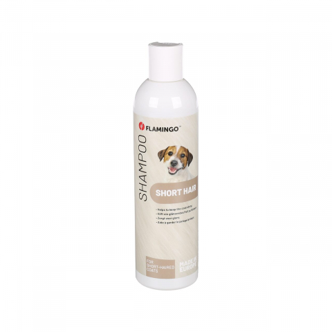 Caini - SAMPON PENTRU CAINI CU BLANA SCURTA FLAMINGO 300ML