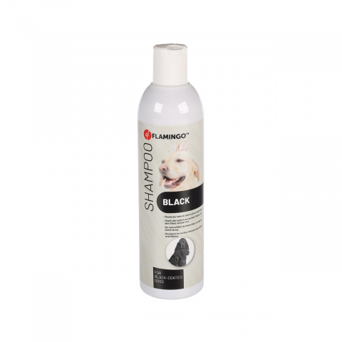 Sampoane caini - SAMPON PENTRU CAINI FLAMINGO CU BLANA NEAGRA 300ML