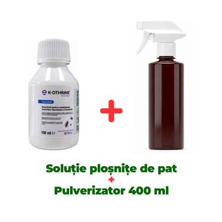 Insecticide pentru casă și fermă - Soluție anti ploșnițe de pat fără miros, K-OTHRINE SC 7.5 Flow 100 ml + Pulverizator 400ml