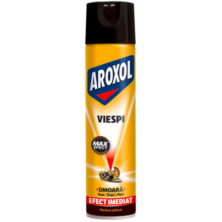 Insecticide pentru casă și fermă - Spray insecticid împotriva viespilor și gărgăunilor, Aroxol, 400 ml, parfum placut
