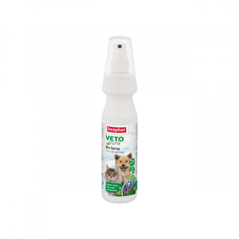 Antiparazitare externe pisici - SPRAY ANTIPARAZITAR PENTRU CAINI SI PISICI VETOPURE BEAPHAR 150ML