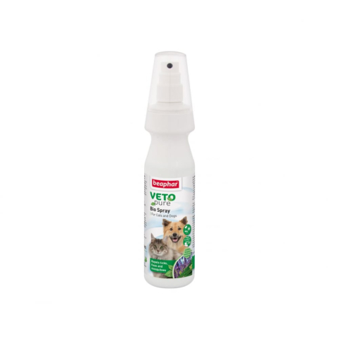 Farmacie veterinara - SPRAY ANTIPARAZITAR PENTRU CAINI SI PISICI VETOPURE BEAPHAR 150ML