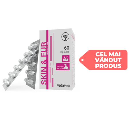 Supliment blană și piele pentru câini și pisici 60 tablete