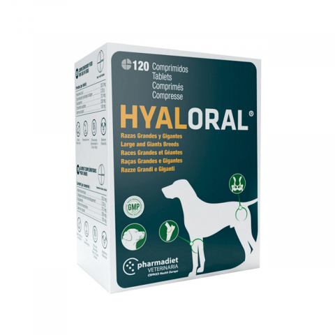 Suplimente si vitamine caini - SUPLIMENT PENTRU CAINI DE TALIE MARE HYALORAL 120TB