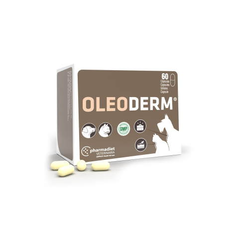 Farmacie veterinara - SUPLIMENT PENTRU CAINI SI PISICI OLEODERM 60 CAPSULE