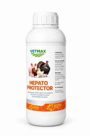 Suplimente și vitamine păsări și găini - Supliment pentru animale, Hepato Protector, Vetmax 1L