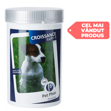 Supliment Pet Phos vitamine pentru câini 500 tablete