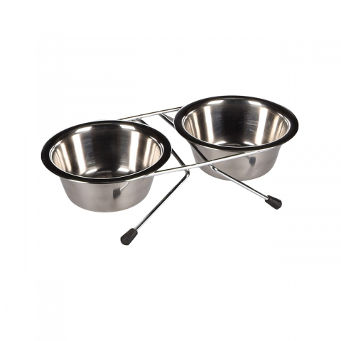 Caini - SUPORT+CASTRON DIN INOX PENTRU CAINI FLAMINGO DINNER 13CM