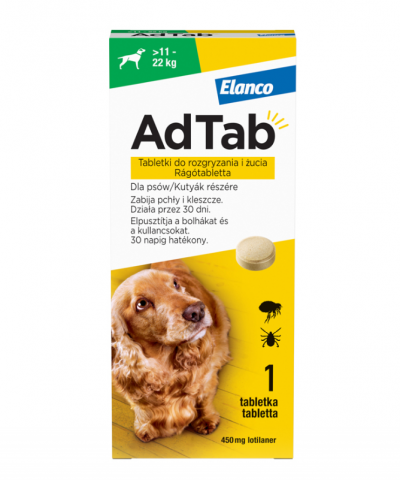 Promotii caini - Tableta antiparazitara pentru caini AdTab 11 - 22 kg (cut x 1tb)