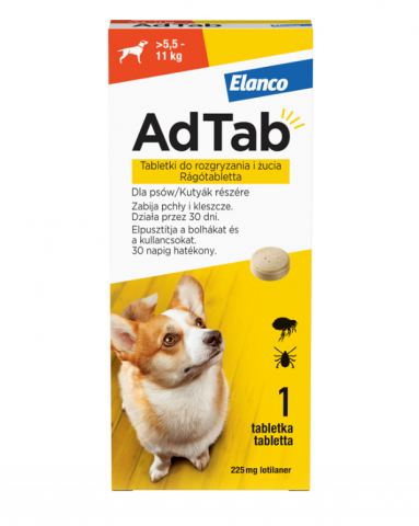 Promotii caini - Tableta antiparazitara pentru caini AdTab 5,5 - 11 kg (cut x 1tb)