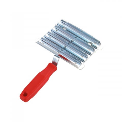 Ferma - TESALA DIN METAL CU DINTI MARUNTI (8 RANDURI) PENTRU CAI KERBL 9.5x14.5CM