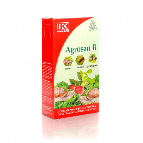 Igiena casei - TRATAMENT INFESTATII CU MELCI AGROSAN B 500G - MOLUSCOCID