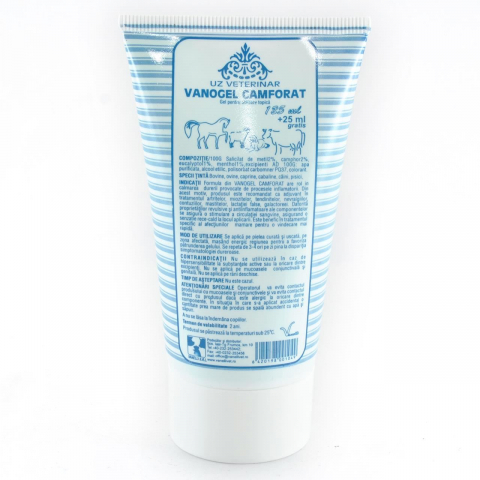 Gel antiinflamator - Gel antiinflamator pentru animale, VANOGEL CAMFORAT 125 ML
