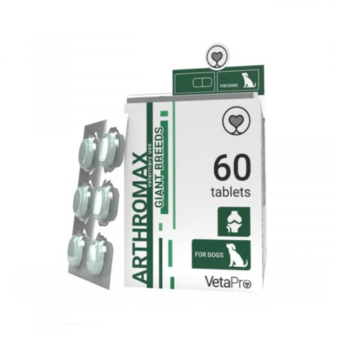 Articulatii - VETAPRO ARTHROMAX 60TAB/CUT SUPORT ARTICULATII SI CARTILAJE CAINI RASE GIGANTICE