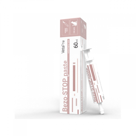 Afectiuni digestive pisici - VETAPRO BEZO-STOP PASTE SERINGA 60ML SUPORT GASTROINTESTINAL PISICI