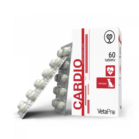 Farmacie veterinara - VETAPRO CARDIO 60TAB/CUT SANATATE CARDIOVASCULARA CAINI DE TOATE RASELE