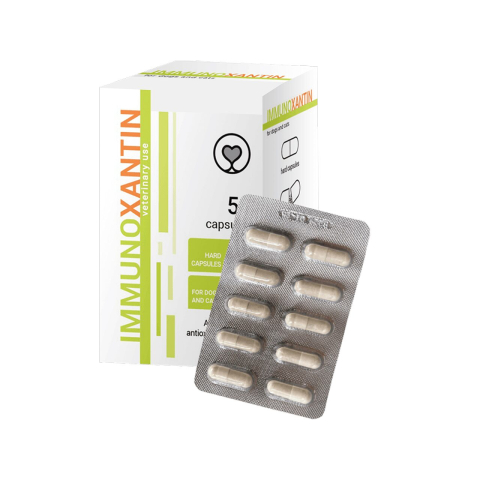 Farmacie veterinară - VETAPRO IMMUNOXANTIN 50CAPS/CUT SUPORT IMUNITAR CAINI SI PISICI
