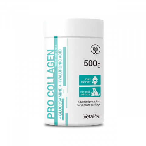 Articulatii - VETAPRO PRO COLLAGEN PUDRA 500G SUPORT ARTICULATII SI CARTILAJE CAINI SI PISICI