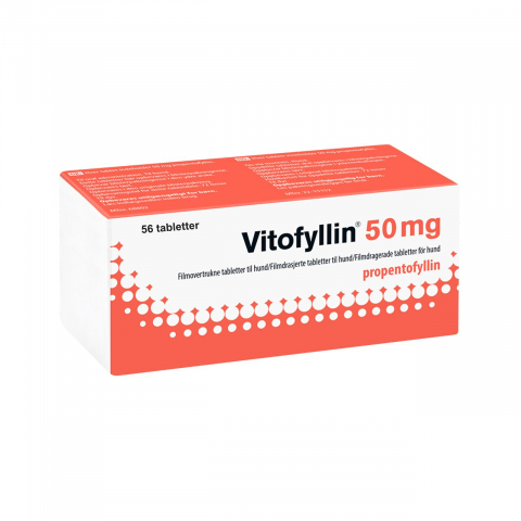 Afectiuni cardiace caini - VITOFYLLIN 50MG COMPRIMATE PENTRU CAINI 56TB/CUT