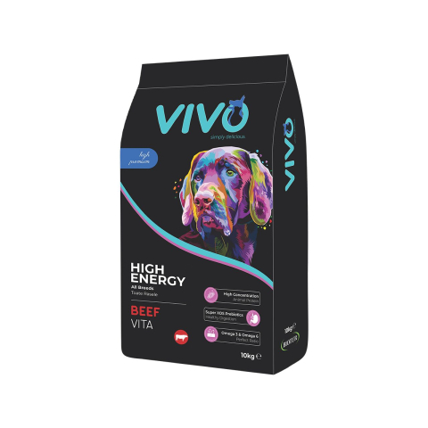 Mostră 100g hrană uscată pentru câini adulți, de toate rasele, cu vită, VIVO [1]