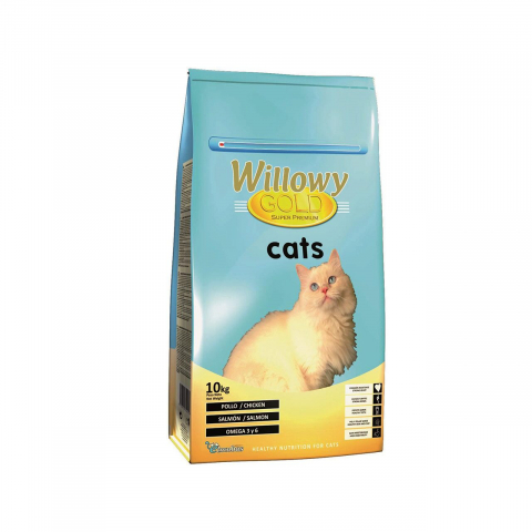 Hrana uscata pisici - WILLOWY GOLD HRANA USCATA PENTRU PISICI CU PUI SI SOMON 10KG