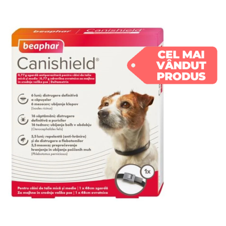 Zgardă antiparazitară pentru câini mici si medii, 48 cm, eficiență 6 luni