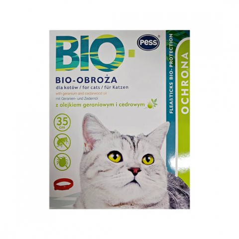Antiparazitare externe pisici - ZGARDA ANTIPARAZITARA PISICI ROSIE, PESS, 35CM