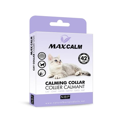 Zgarzi si hamuri pisici - Zgardă Calmanta pentru Pisici MAX CALM 42 cm – Reducerea Stresului