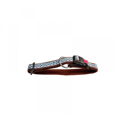 Accesorii caini - ZGARDA NYLON PENTRU CAINI BULINE BLUE CLICK 25MM*45-75CM