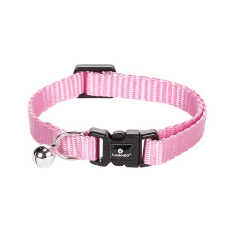 Zgarzi si hamuri pisici - Zgarda pentru pisici, roz, cu clopotel, 30cm