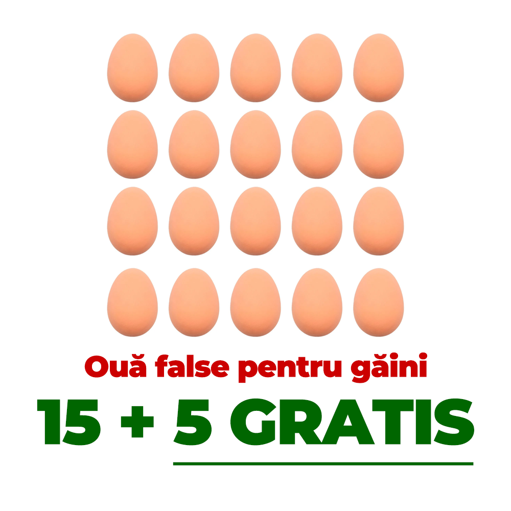 Product Image for 15 + 5 GRATIS - pachet ouă false pentru găini