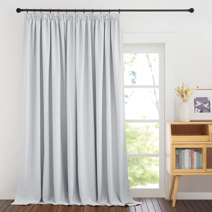Draperie Pony Dance, Gri-Alb , 1 buc 260 x 300, cu rejansă [2]