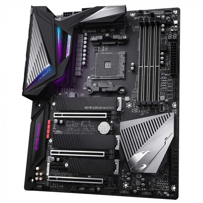 GIGABYTE X570 AORUS Master Placă de bază cu VRM Digital Direct 14 Phase Infineon, Triple PCIe 4.0 M.2 cu Protecții Termice, Intel WiFi 6 802.11ax, ESS Sabre HiFi 9118, 2.5GbE+1GbE LAN -CU PARTICULARIT [5]