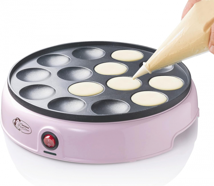 Aparat de facut mini clatite, Bestron, Roz 800W - CA NOU [2]